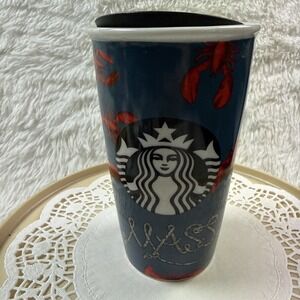 STARBUCKS Limited Edition Massachusetts Lobster Travel Mug 2016 Tumbler 12oz
